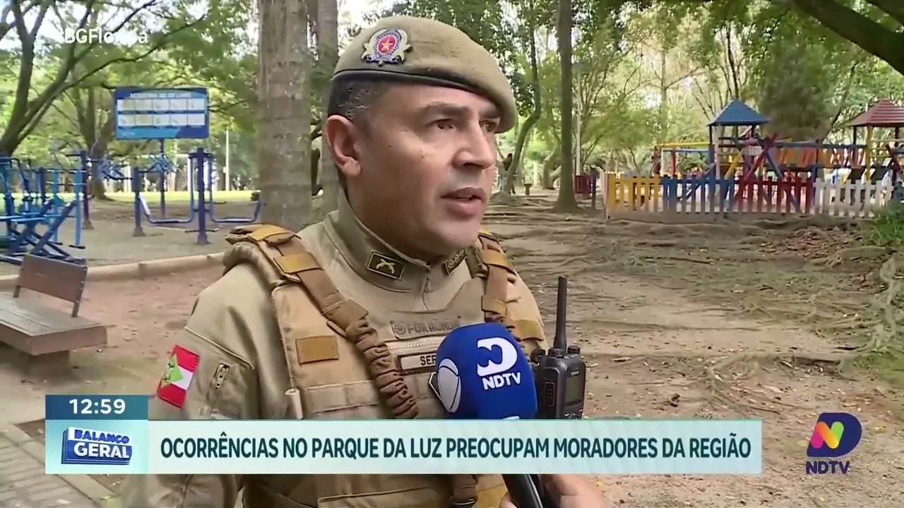 Ocorrências noturnas no Parque da Luz, em Florianópolis, preocupam moradores