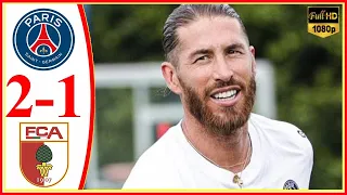 psg vs augsburg 2 1 2021 22 pre season friendly full highlights with english commentary