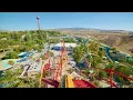 Wonder Woman Flight Of Courage front seat on-ride POV Six Flags Magic Mountain
