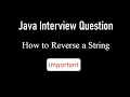 How to Reverse a String Java Interview Question Frequently Asked Question Tamil