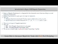Section-22 -1 Introduction to Regex or Regular Expressions in Bash Shell Scripting