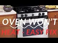 HOTPOINT GAS OVEN ISN T HEATING - EASY FIX