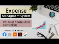 User Route And Controller Mern Expense Management System