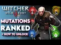 Witcher 3 All MUTATIONS Ranked - Which Mutation Is Best How to Unlock Mutations