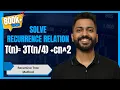 L-2 10 Recurrence Relation T n 3T cn 2 Recursive Tree method Algorithm