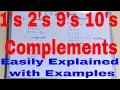 1s 2s 9s 10s Complement Easily Explained Find 9 s and 10 s complement Find 1 s and 2 s complement