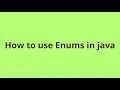 Enums in Java Internal working values and valueOf and real time use