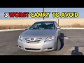 3 WORST 4 BEST Toyota Camry Years to Avoid