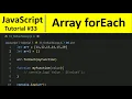 JavaScript Tutorial 33 - Array forEach Method in JavaScript Programming For Beginners