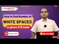 How to Count White Spaces in String How to Find Spaces in Python Strings NareshIT