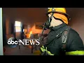 Lifesaving demonstration to safely escape a house fire l ABC News