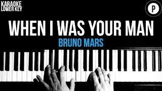 Download Bruno Mars - When I Was Your Man Karaoke SLOWER Acoustic Piano Instrumental Cover Lyrics LOWER KEY MP3