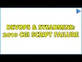 DevOps SysAdmins 2010 cgi script failure 2 Solutions
