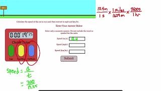 Speed of Car in Different Units
