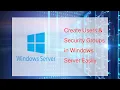 Create Users Security Groups in Windows Server 2022 bgofficial
