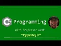 C Tutorial typedefs how to use typedef to create synonyms and aliases