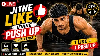 🔴 1 LIKE = 1 PUSH UP 😱 | HOW MANY CAN I DO? 💪 | LIVE PUSH UP CHALLENGE #fitness