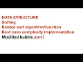 Data structure bubble sort modified version