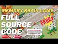 FREE Construct 3 Memory Brain Game Source Code Full Game Files Download