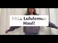 HUGE Fall Lululemon Haul