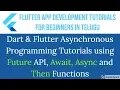 Dart Flutter Asynchronous Programming Tutorials using Future API Await Async Then Functions