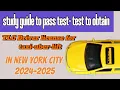 TLC Exam - Test for TAXI UBER in New York City NYC 2024 Study Guide