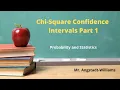 Chi-Square Distribution Part 1