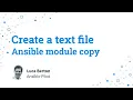 Create a text file - Ansible module copy