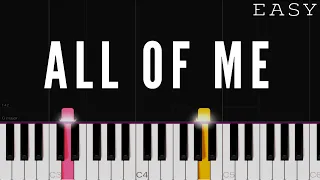 Download John Legend - All Of Me | EASY Piano Tutorial MP3