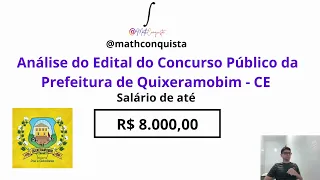 Análise do Edital - Concurso de Quixeramobim