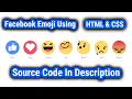 Facebook Reaction Emoji Using HTML CSS Reaction Emoji