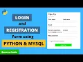 Login and Registration Form using Python and MySQL - Complete Tutorial Python Project Tkinter