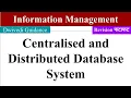 Centralised database system distributed database system information management DBMS Lucknow bba