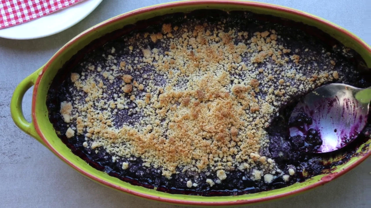 Blueberry Almond Crumble    The Buddhist Chef