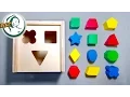 Learn shapes for kids with Melissa Doug shape sorting cube classic toy shapes compilation