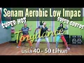 Senam AEROBIK LOW IMPAC usia 40-50tahun|Aerobik Pemula|Senam Menurunkan Berat Badan|Tinydance