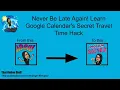 Create travel time in your Google Calendar