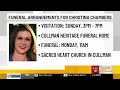 Funeral arrangements for Christina Chambers