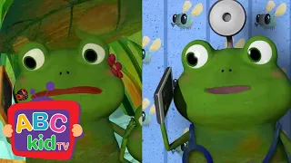 Five Little Frogs Jumping On The Bed ABC Kid TV Nursery Rhymes Kids Songs 