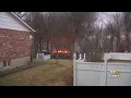Fiery tanker crash shuts down part of I-795 in Pikesville driver injured