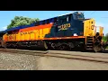 CSX Chessie System Heritage Unit Also Long Range Train Meet CSX Freight Train w DPU Alright More