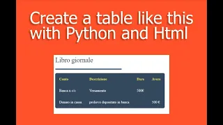 Create a beautiful Html table with many data using Python