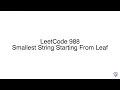 LeetCode 988 Smallest String Starting From Leaf