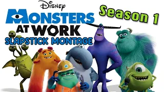 disney pixars monsters at work season 1 slapstick montage music video 