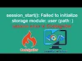 session - start Failed to initialize storage module user path Session Error in Codeigniter