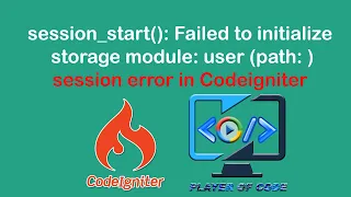 session - start Failed to initialize storage module user path Session Error in Codeigniter