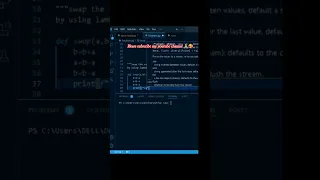 In python by using swap function we can change the values
