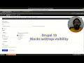 Drupal 10 Blocks settings visibility