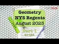 Geometry NYS Regents August 2023 Part 1 MathSux