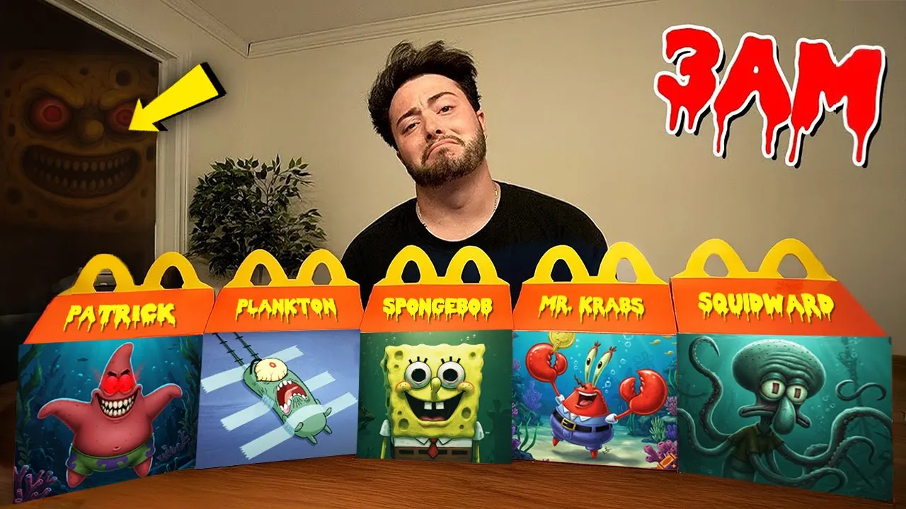 DO NOT ORDER ALL SPONGEBOB HAPPY MEALS AT 3 AM!! (GROSS)